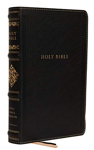 KJV Personal Size Reference Bible, Genuine Leather Black