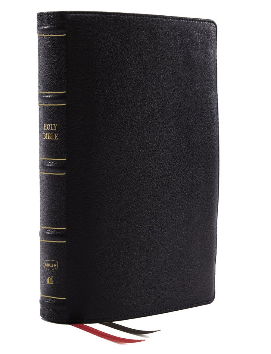 NKJV Thinline Reference Bible, Black, Red Letter, Indexed - Re-vived