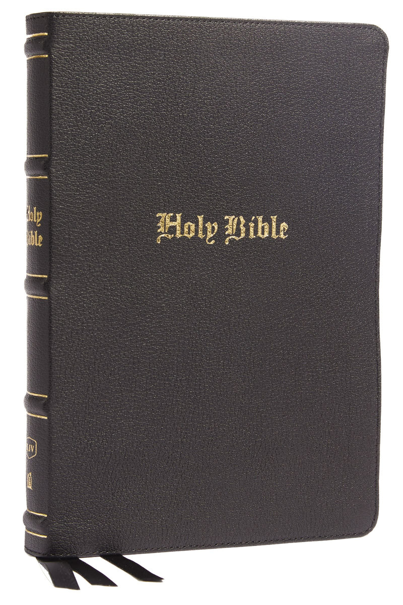 KJV Thinline Bible, Large Print, Black Genuine Leather