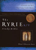 KJV Ryrie Study Bible Red Letter Black Bonded Leather - Charles Ryrie - Re-vived.com