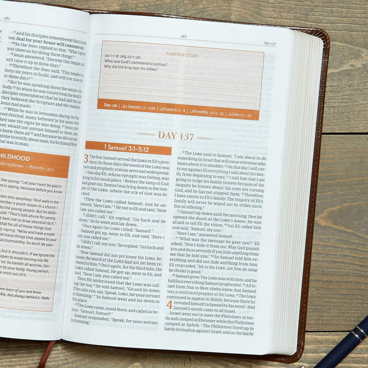 CSB Every Day with Jesus Daily Bible, Brown - Re-vived