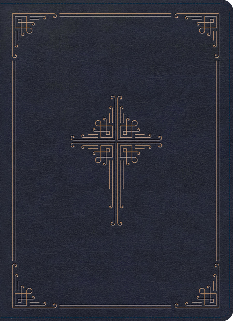CSB Ancient Faith Study Bible, Navy LeatherTouch, Indexed - Re-vived