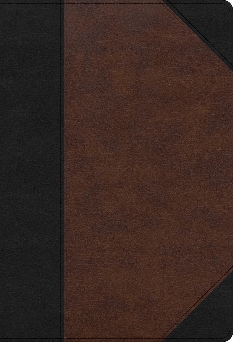 KJV Super Giant Print Reference Bible, Black/Brown Leathertouch - Re-vived
