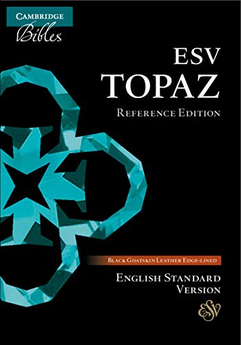 ESV Topaz Reference Bible, Black Goatskin Leather - Re-vived