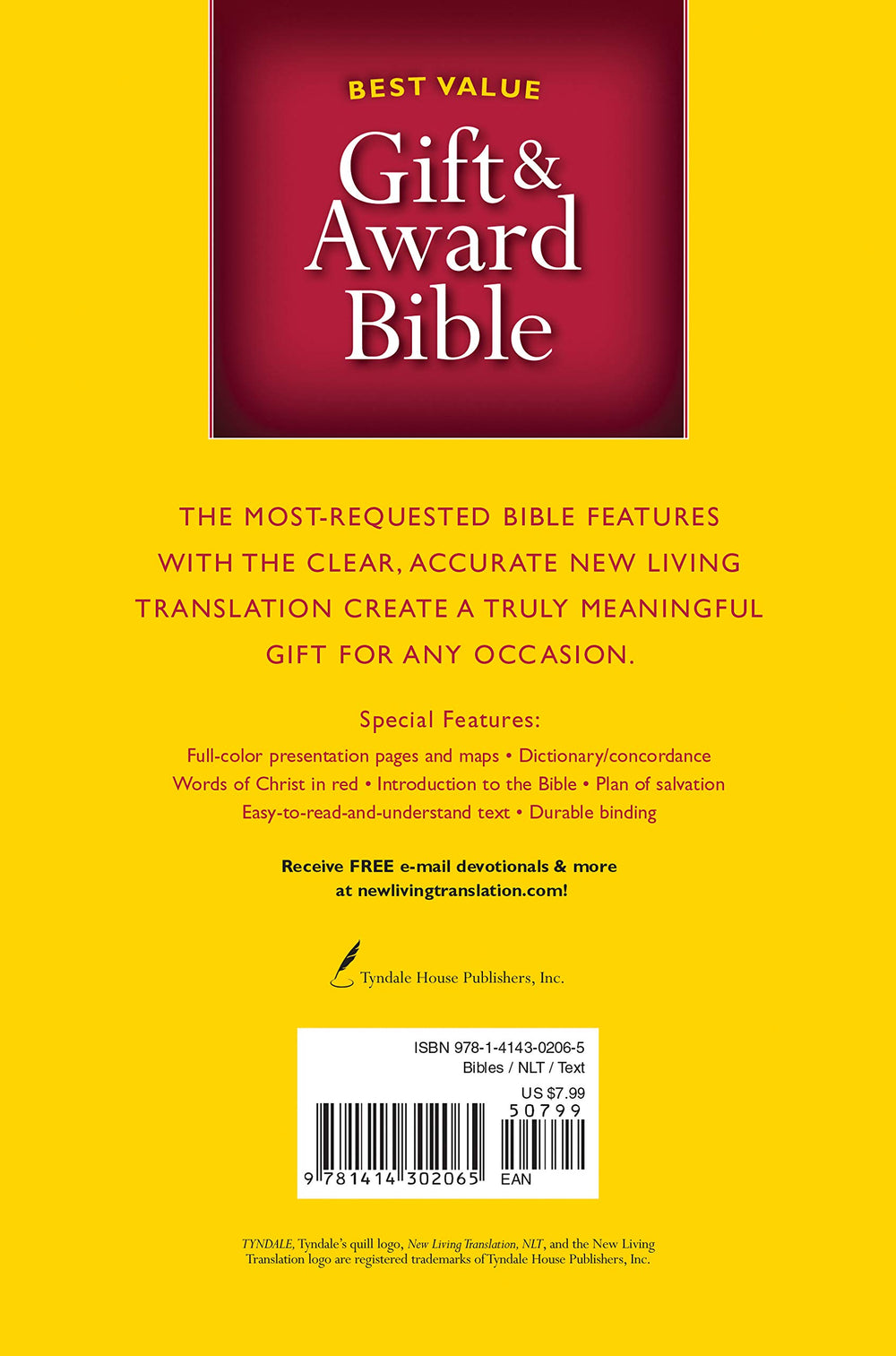 NLT Gift And Award Bible, Black - Re-vived