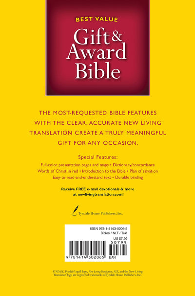 NLT Gift And Award Bible, Black - Re-vived