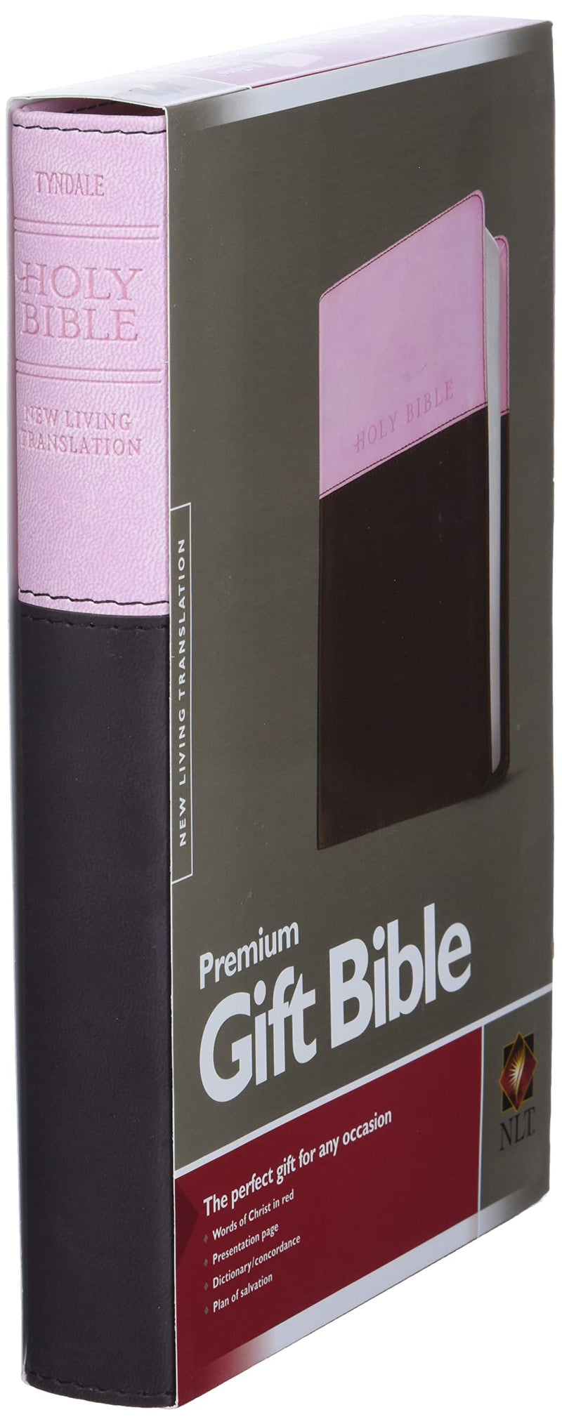 NLT Premium Gift Bible, Tutone, Pink/Dark Brown