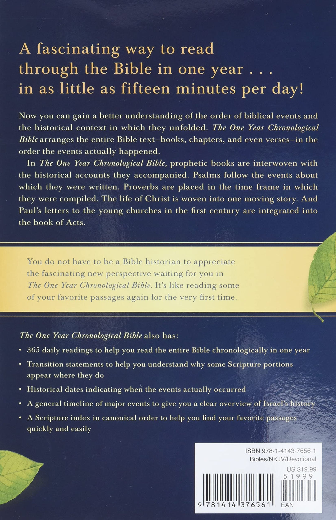 The NKJV One Year Chronological Bible - Re-vived