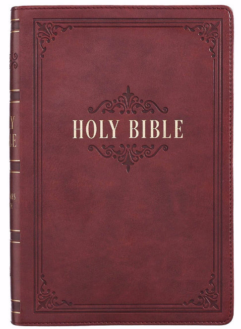KJV Giant Print Bible, Burgundy, Indexed - Re-vived
