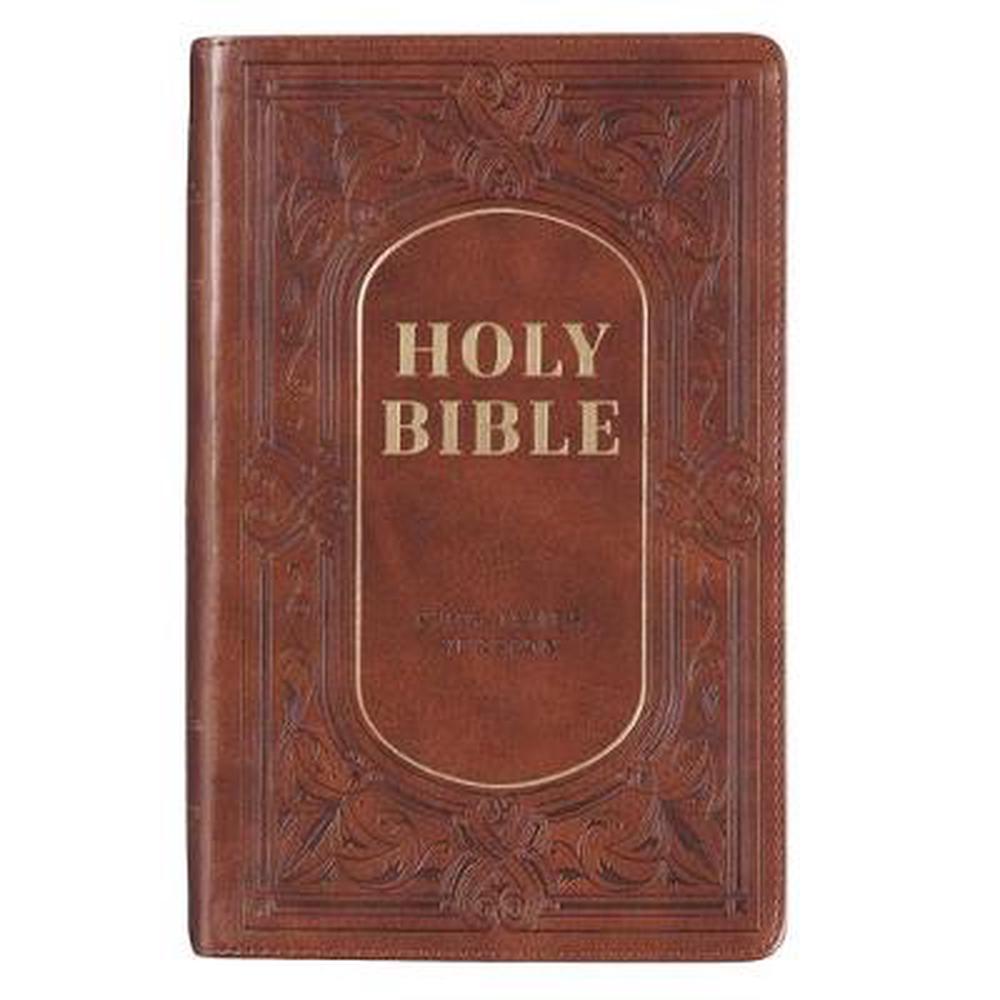KJV Giant Print Bible, Brown, Thumb Indexed - Re-vived