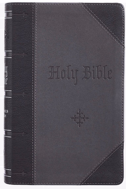 KJV Giant Print Bible, Black/Grey, Thumb Indexed