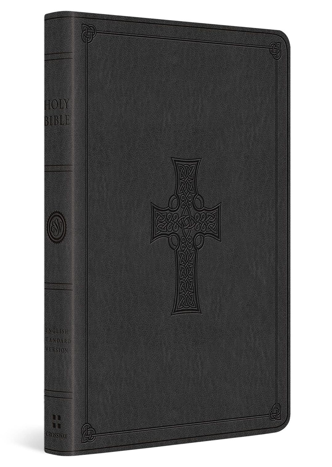 ESV Value Thinline Bible, Trutone, Charcoal, Celtic Cross - Re-vived