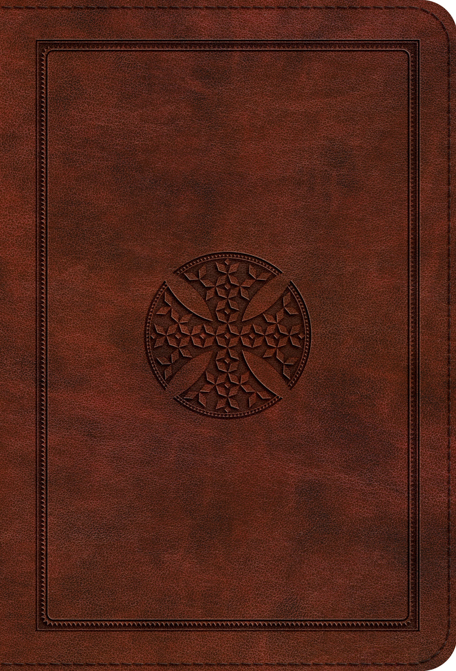 ESV: Large Print Compact Bible Trutone, Brown, Mosaic Cross - Re-vived