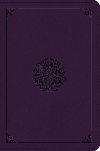 ESV Large Print Bible, Lavender, Emblem Design - Re-vived