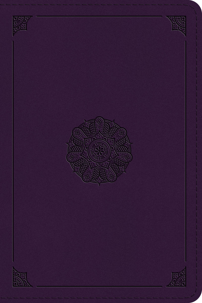 ESV Large Print Bible, Lavender, Emblem Design - Re-vived