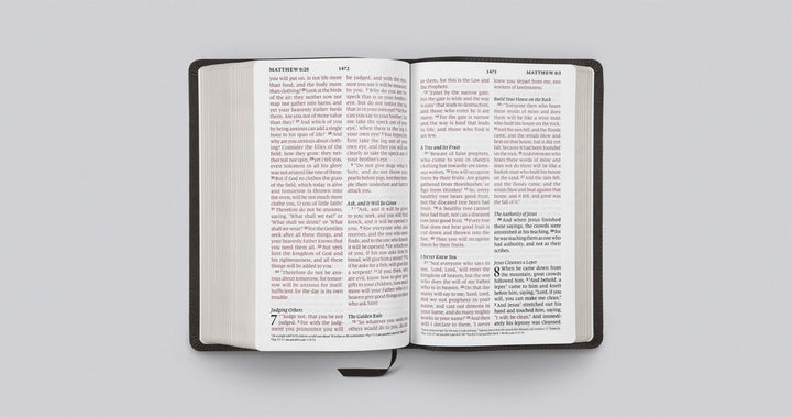 ESV Large Print Personal Size Bible, Buffalo Leather, Brown - Re-vived