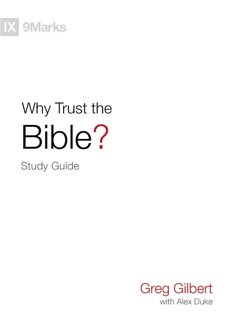Why Trust the Bible? Study Guide - Re-vived