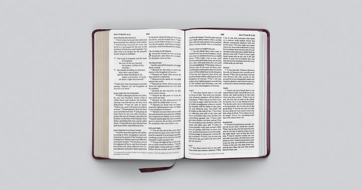 ESV Large Print Thinline Bible, TruTone, Mahogany - Re-vived