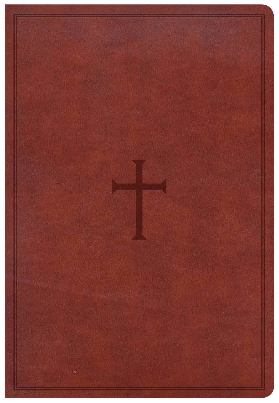 CSB Super Giant Print Reference Bible, Brown Leathertouch - Re-vived