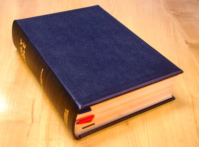 NIV Black Morocco Leather Lectern Bible