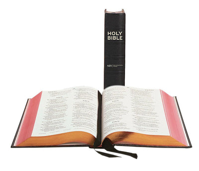 NIV Black Morocco Leather Lectern Bible - Re-vived