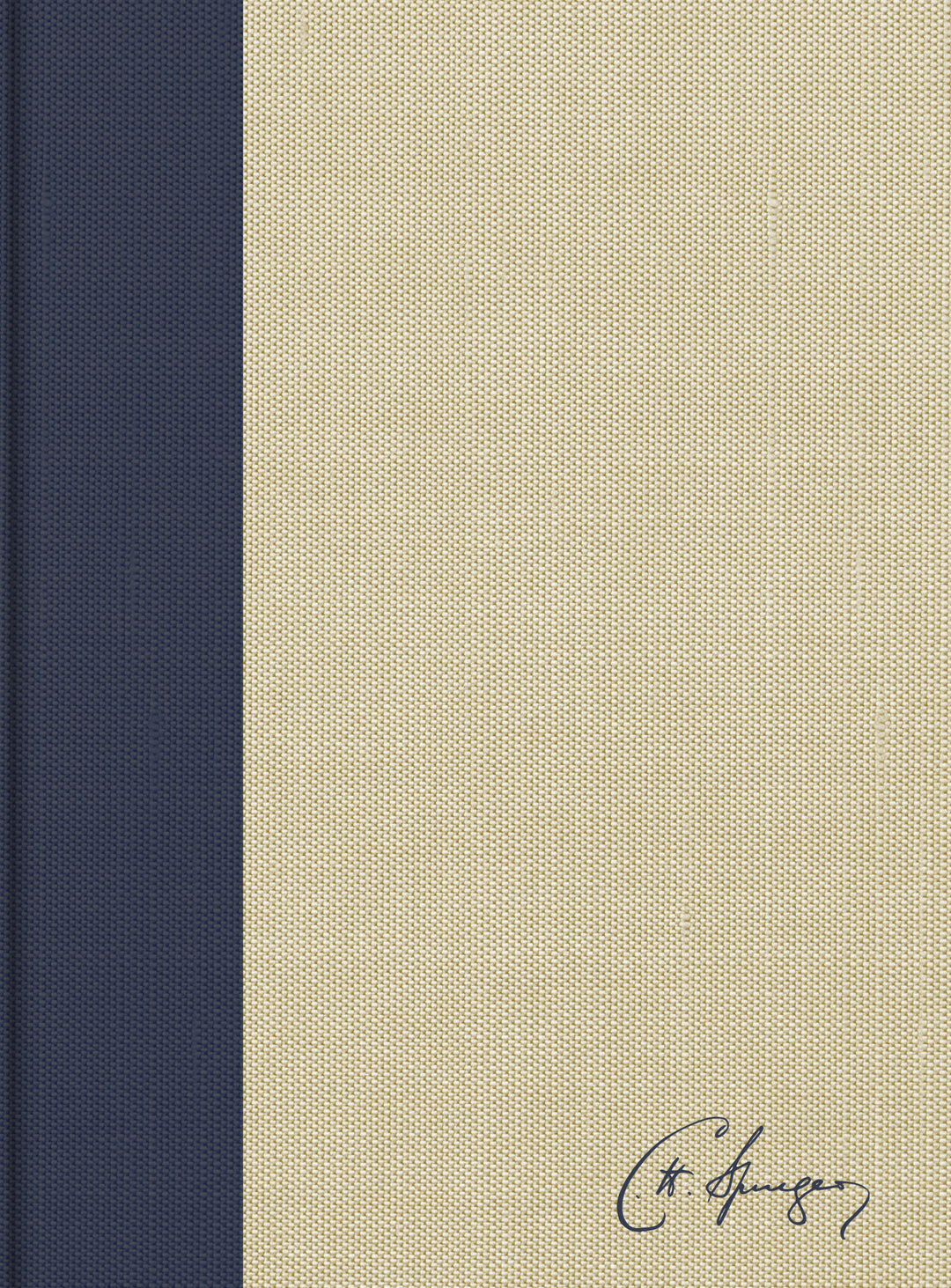 KJV Spurgeon Study Bible, Navy/Tan Cloth-over-Board - Re-vived