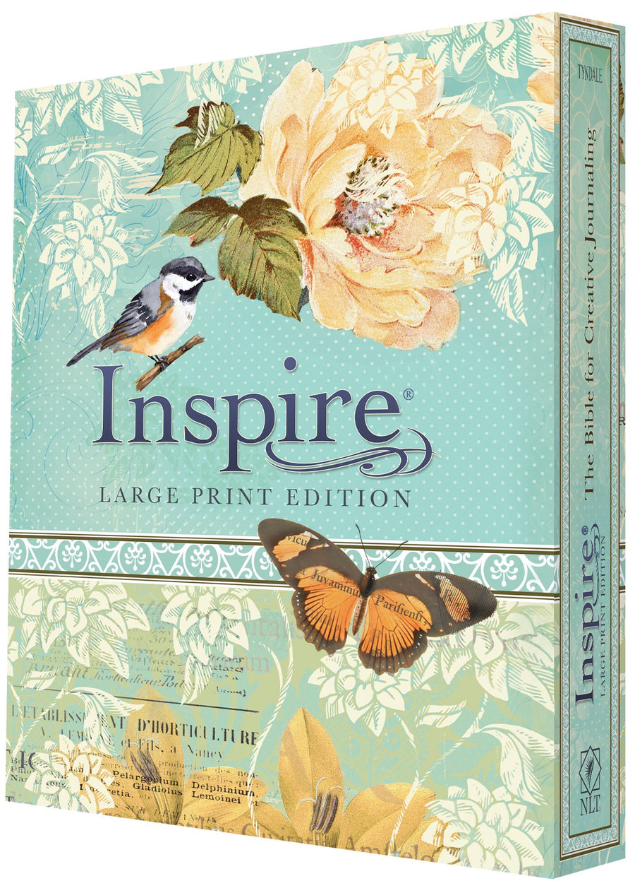 NLT Inspire Bible Large Print, Tranquil Blue - Re-vived