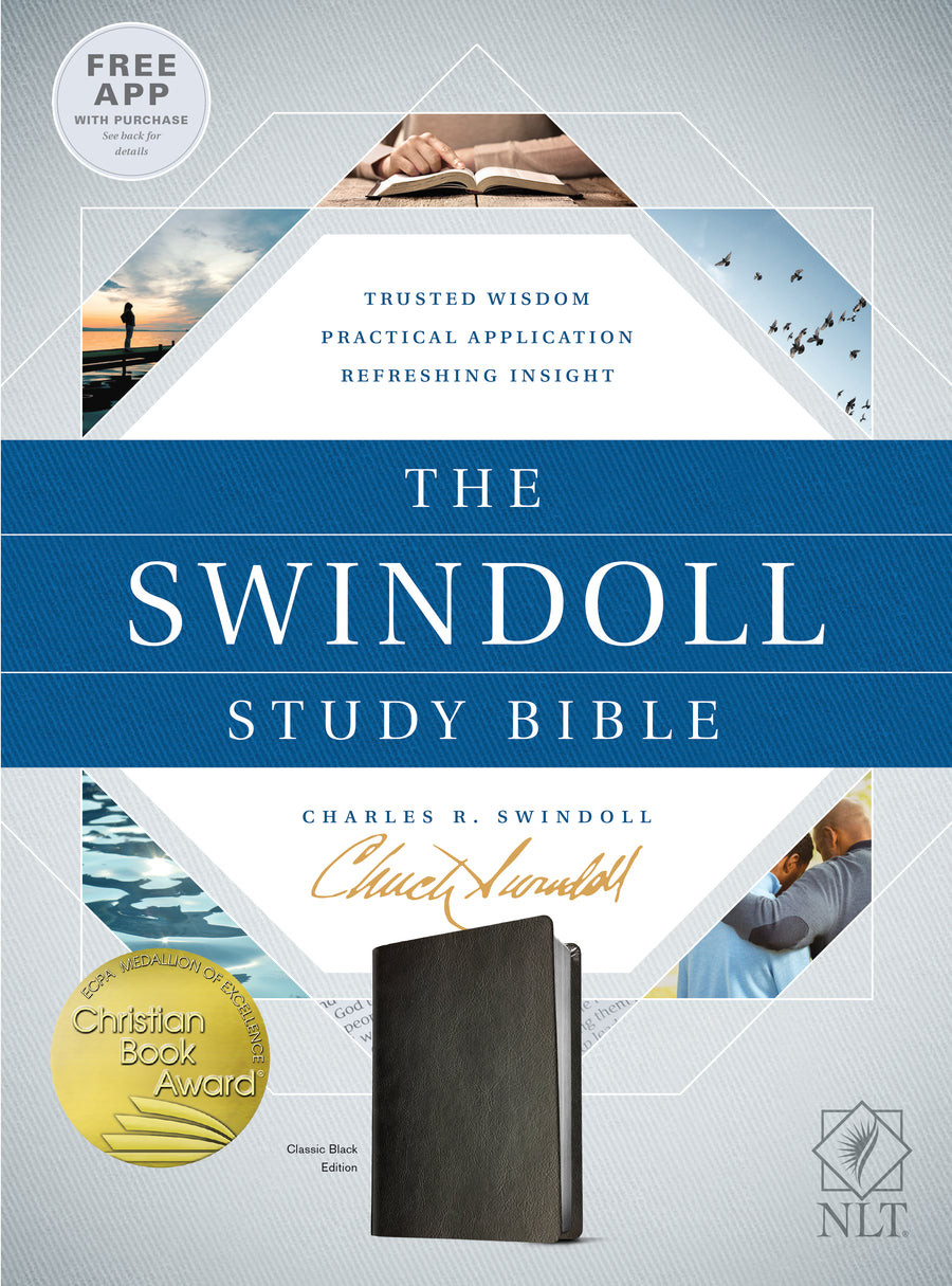 The NLT Swindoll Study Bible Black - Re-vived