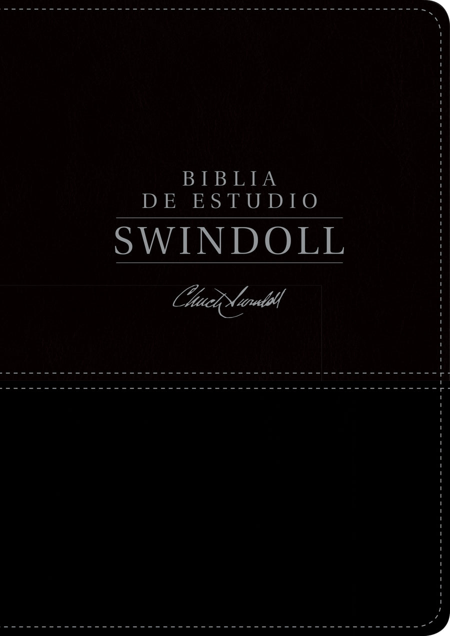Biblia de estudio Swindoll NTV, SentiPiel, Negro - Re-vived