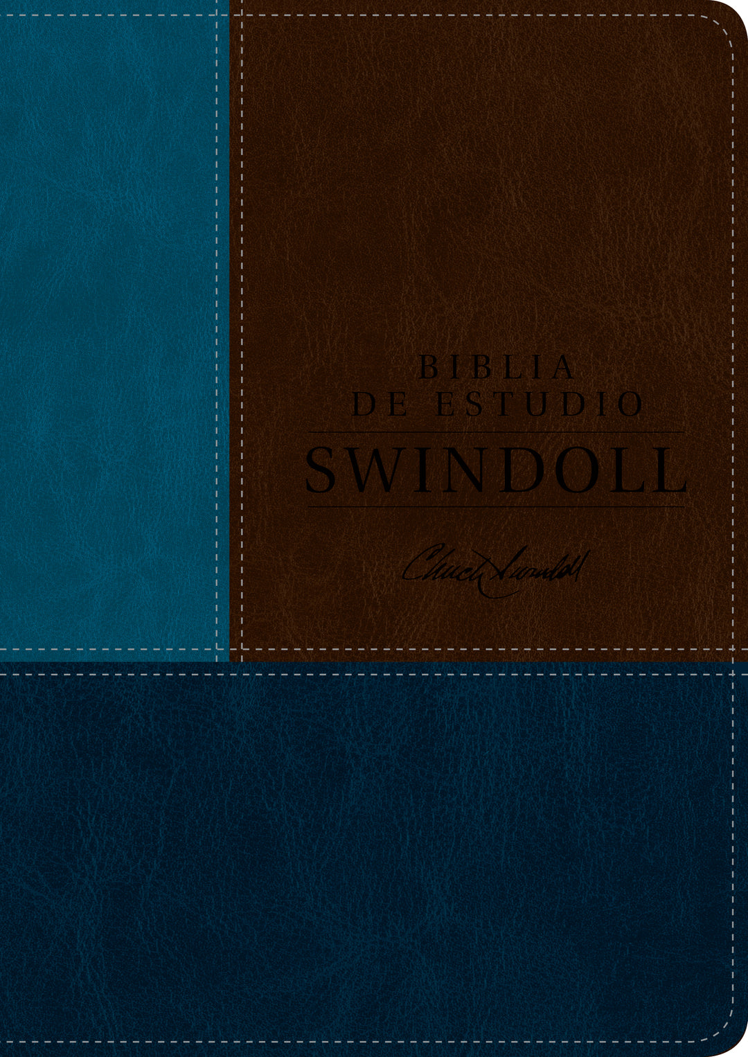 Biblia de estudio Swindoll NTV, SentiPiel, Café/Azul/Turques - Re-vived