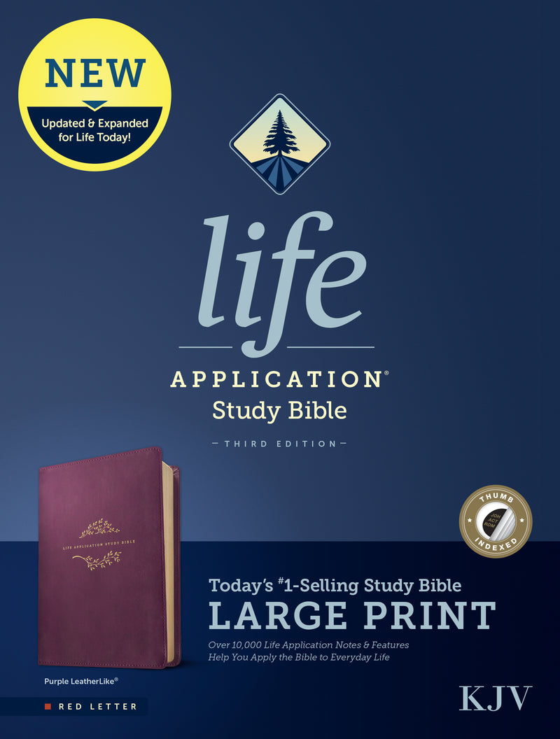 KJV Life Application Study Bible, Third Edition, Large Print, Purple LeatherLike, Red Letter