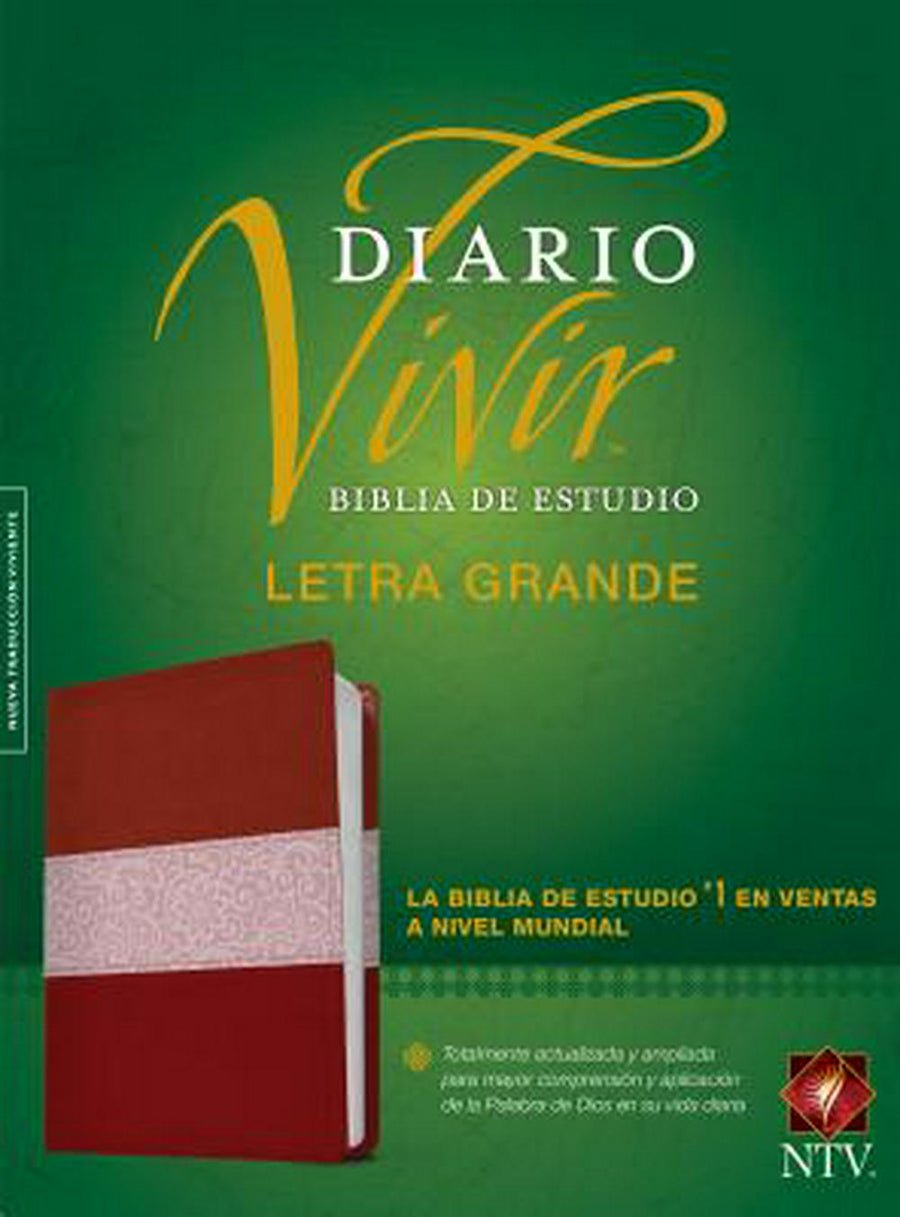 Biblia de estudio del diario vivir NTV, letra grande, Red - Re-vived