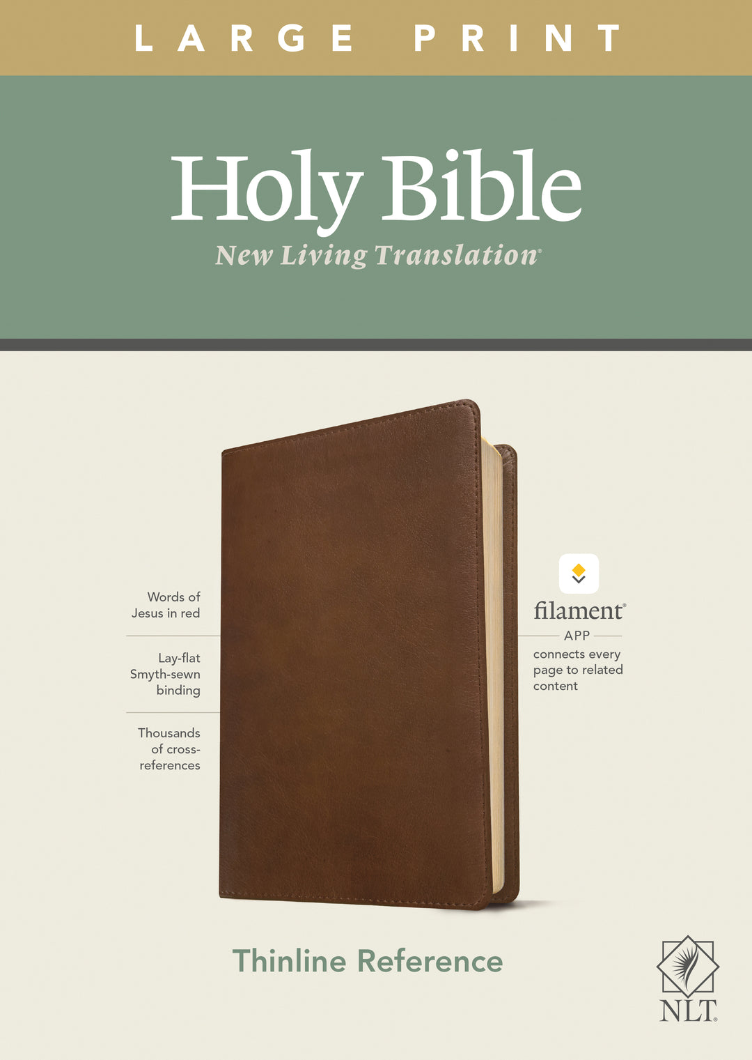 NLT Large Print Thinline Reference Bible, Filament Edition - Re-vived