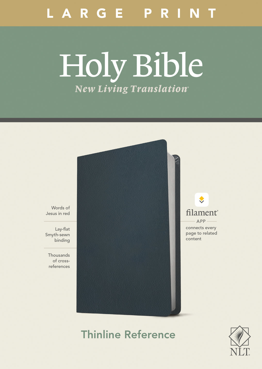 NLT Large Print Thinline Reference Bible, Filament Edition - Re-vived