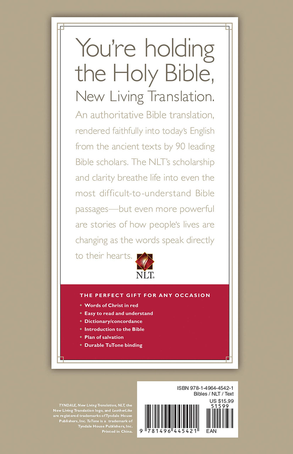 NLT Premium Gift Bible, Blue, Red Letter - Re-vived