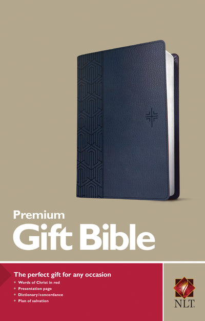 NLT Premium Gift Bible, Blue, Red Letter