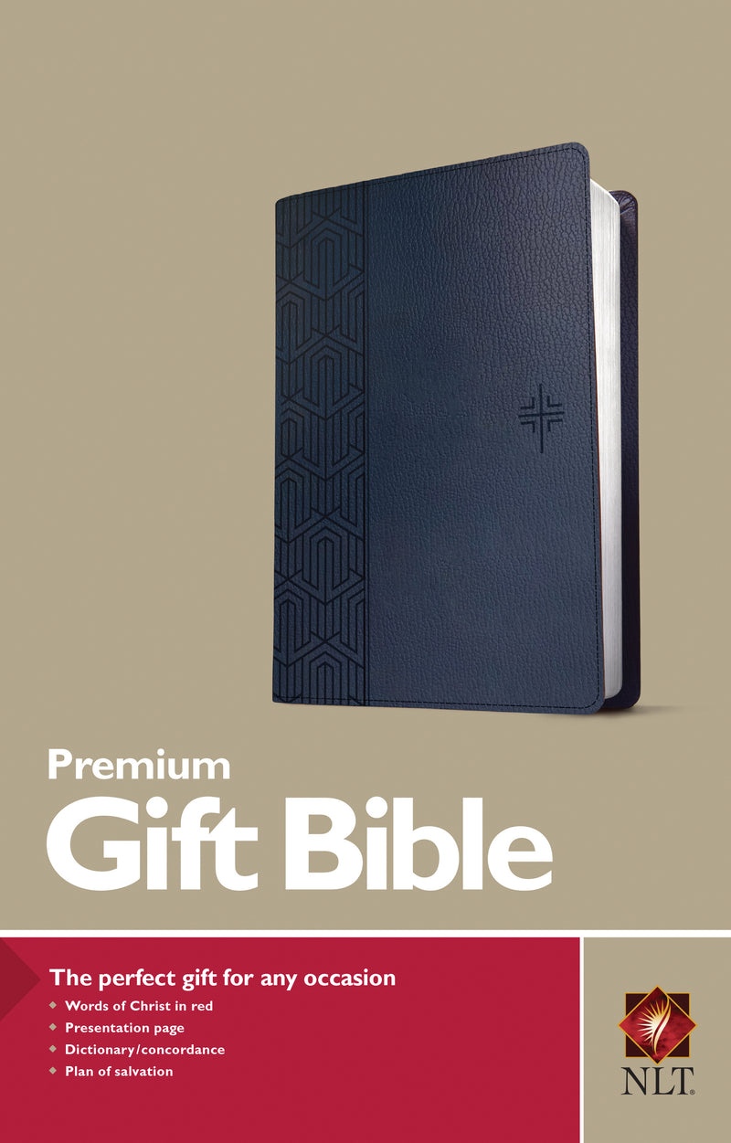 NLT Premium Gift Bible, Blue, Red Letter - Re-vived