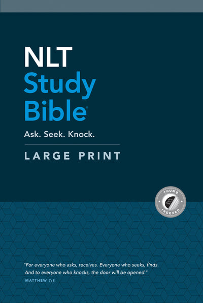 NLT Study Bible Large Print (Red Letter, Hardcover, Indexed) - Re-vived