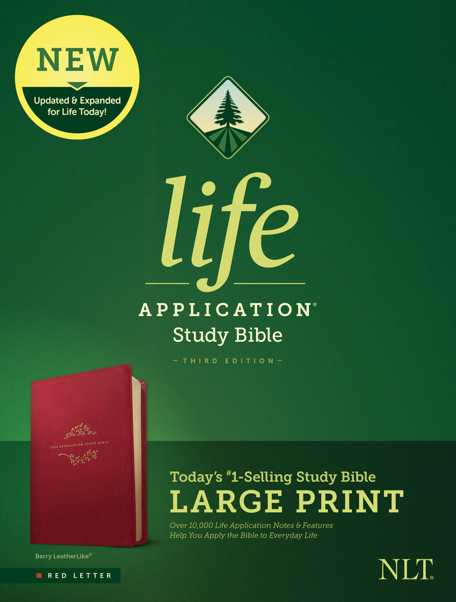 NLT Life Application Study Bible, Third Edition, Large Print - Re-vived