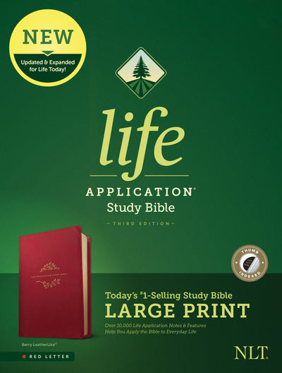 NLT Life Application Study Bible, Third Edition, Large Print - Re-vived