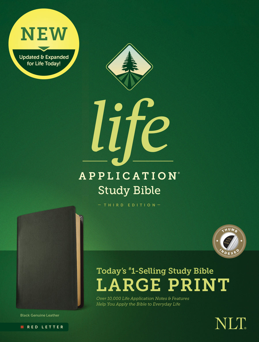NLT Life Application Study Bible, Third Edition, Large Print - Re-vived