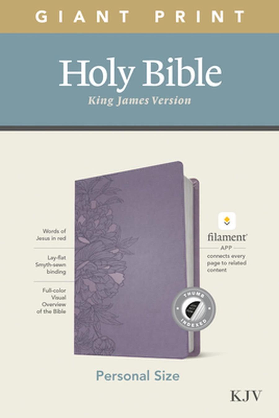 KJV Personal Size Giant Print Bible, Filament Ed., Lavender - Re-vived