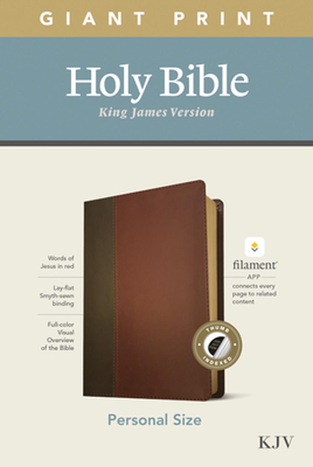 KJV Personal Size Giant Print Bible, Filament Edition, Brown - Re-vived