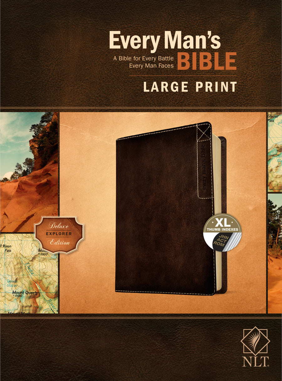 NLT Every Man’s Bible, Large Print, Deluxe Explorer Edition - Re-vived