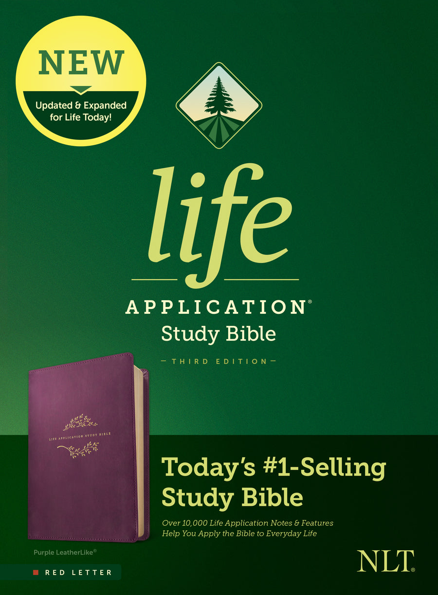 NLT Life Application Study Bible, Third Edition, Purple - Re-vived