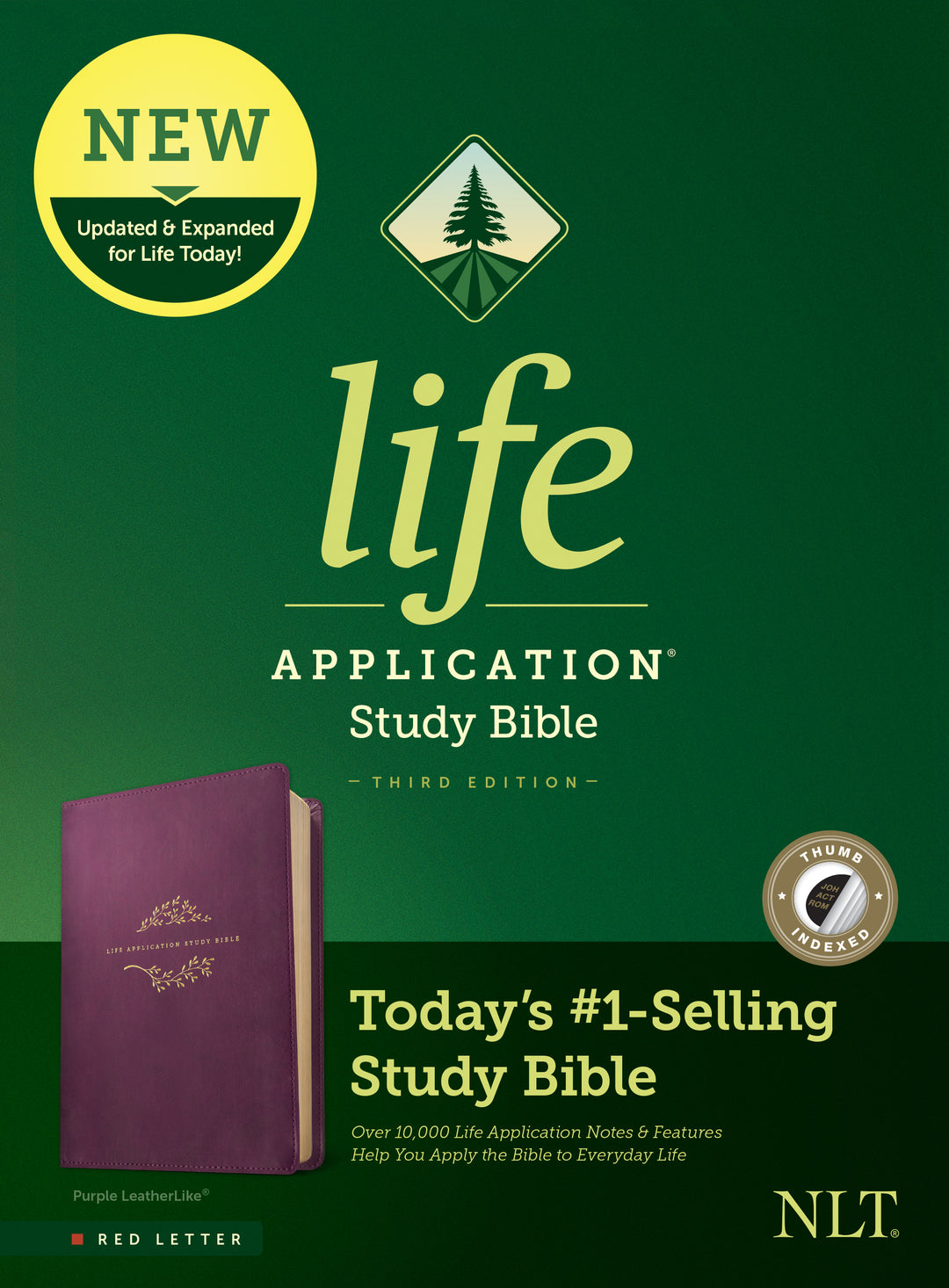 NLT Life Application Study Bible, Third Edition, Purple - Re-vived
