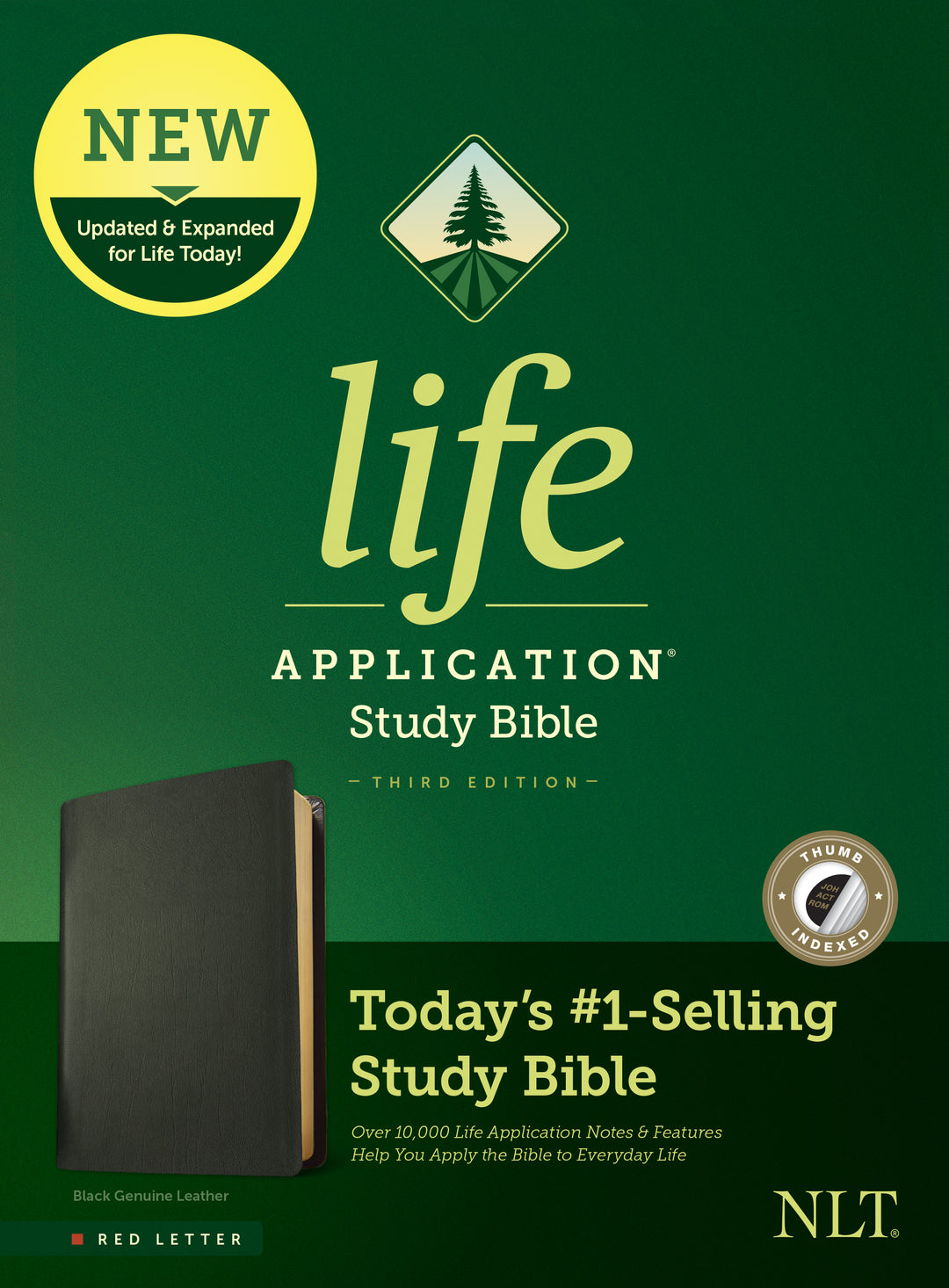 NLT Life Application Study Bible, Third Edition, Black - Re-vived