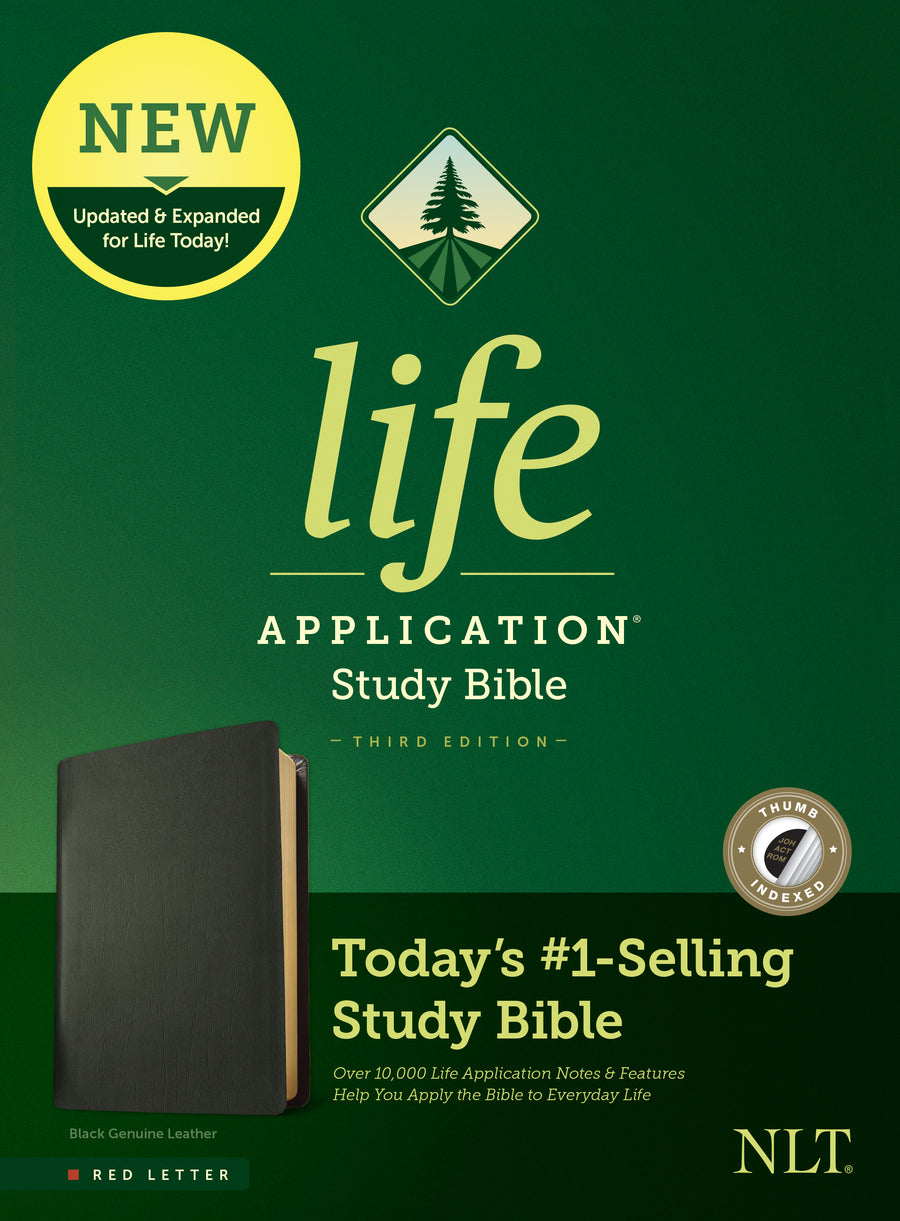 NLT Life Application Study Bible, Third Edition, Black - Re-vived