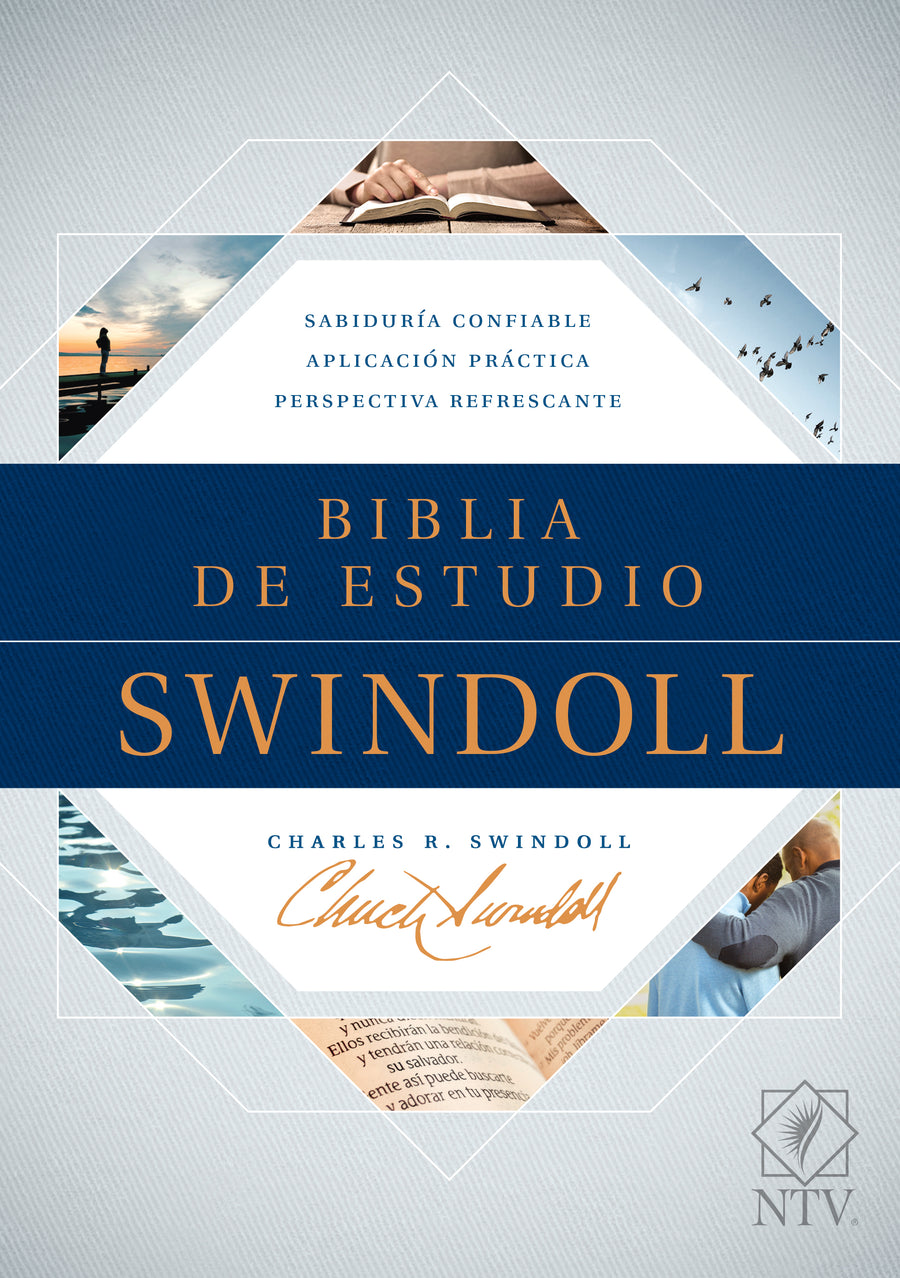 Biblia de estudio Swindoll NTV, Tapa dura, Azul, Índice - Re-vived