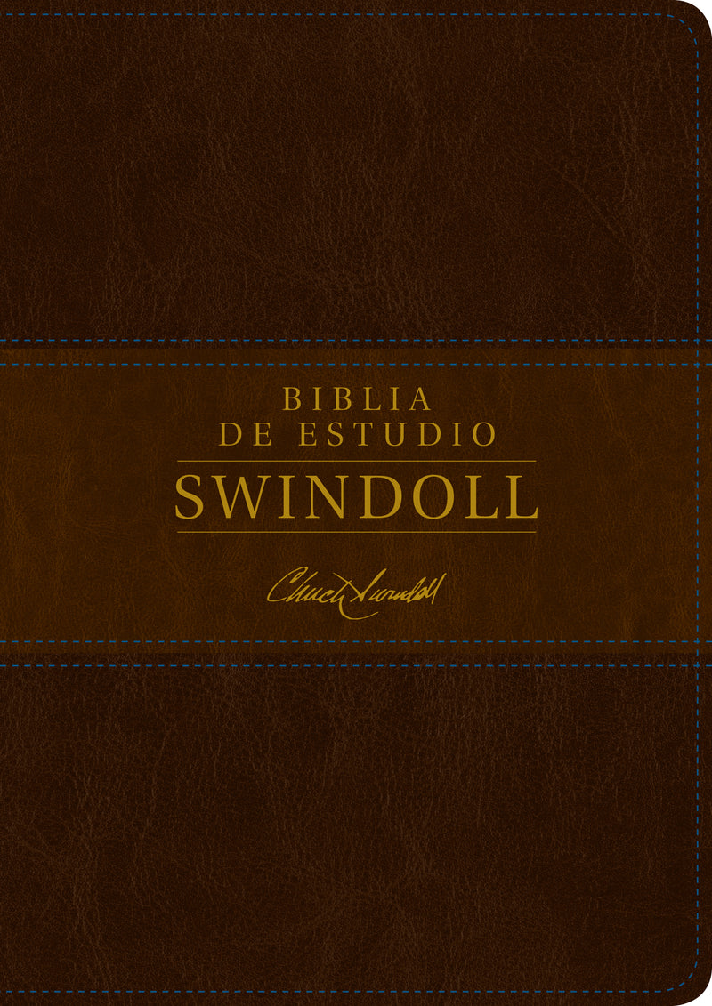 Biblia de Estudio Swindoll NTV (Sentipiel, Café/Café Claro, Índice)